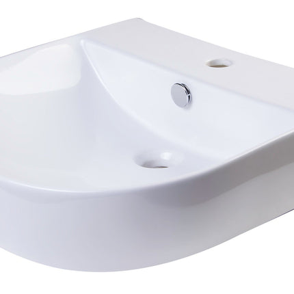 ALFI brand AB110  20" White D-Bowl Porcelain Wall Mounted Bath Sink ALFI brand
