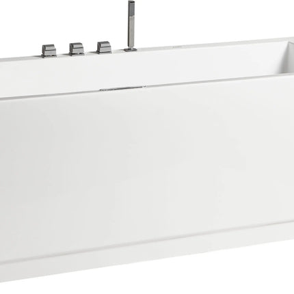 EAGO AM154ETL-R6 6 ft Acrylic White Rectangular Whirlpool Bathtub w Fixtures