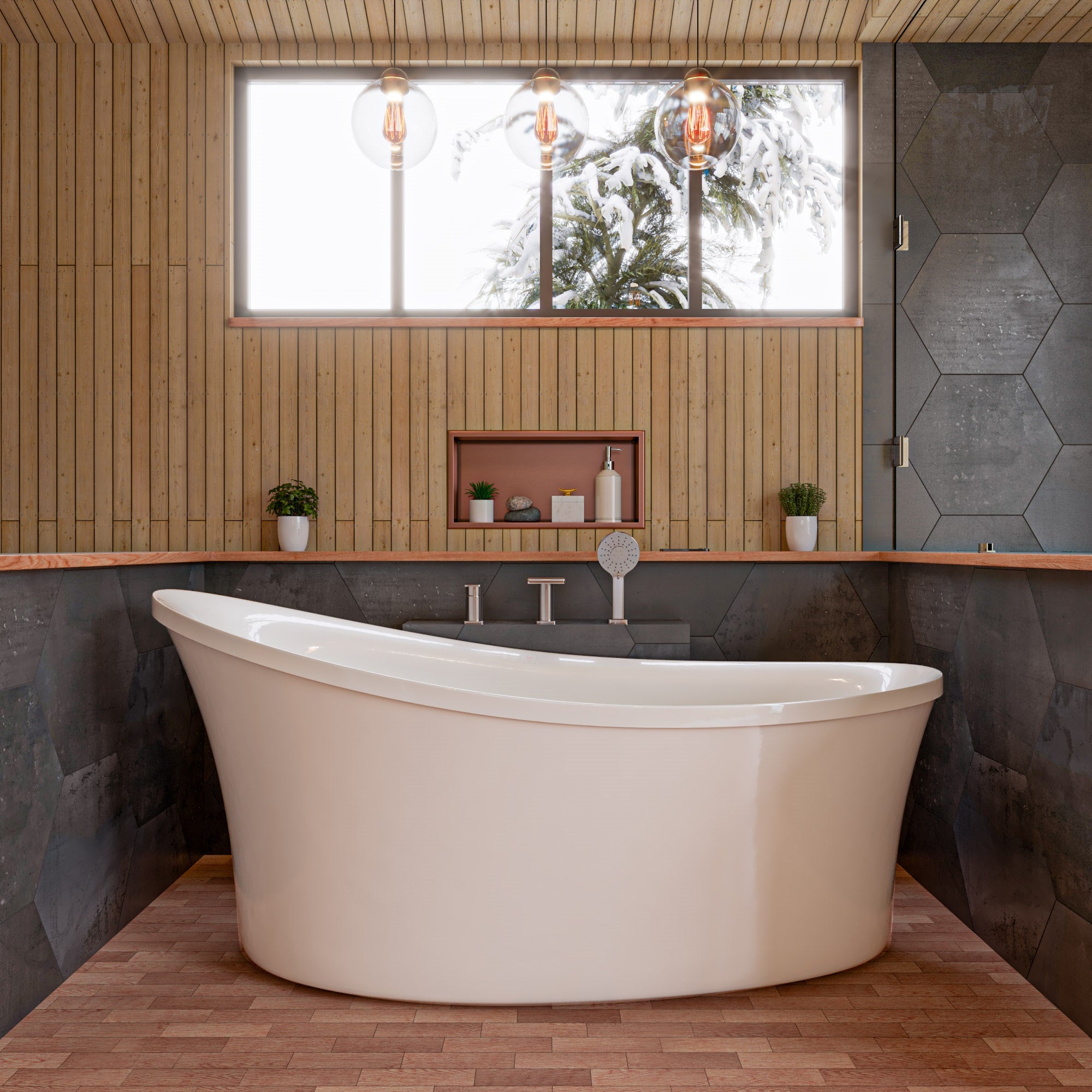 EAGO AM1800  6 ft White Free Standing Air Bubble Bathtub