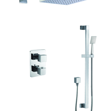 ALFI brand AB2830-PC Polished Chrome 2 Way Thermostatic Square Shower Set Alfi Brand