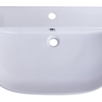 ALFI brand AB112  28" White D-Bowl Porcelain Wall Mounted Bath Sink ALFI brand
