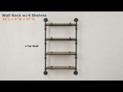 ACME AC00737 Brantley Wall Rack with 4 Shelves  4