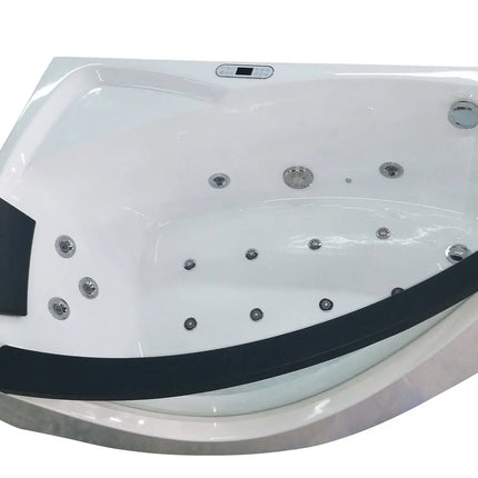 EAGO AM198ETL-R 5 ft Clear Rounded Right Corner Acrylic Whirlpool Bathtub