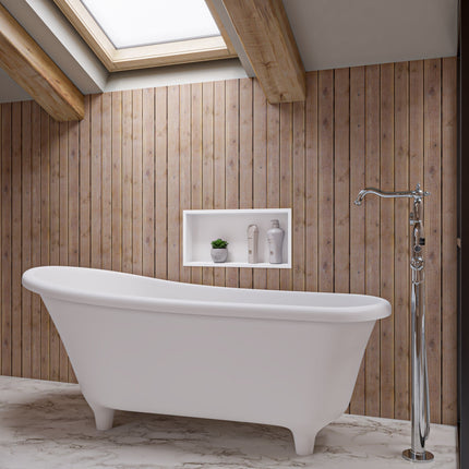 ALFI brand AB2553-PC Polished Chrome Free Standing Floor Mounted Bath Tub Filler Alfi Brand