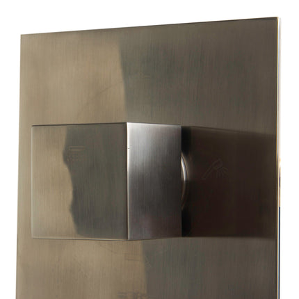 ALFI brand AB2901-BN Brushed Nickel Concealed 4-Way Thermostatic Valve Shower Mixer /w Square Knobs Alfi Brand
