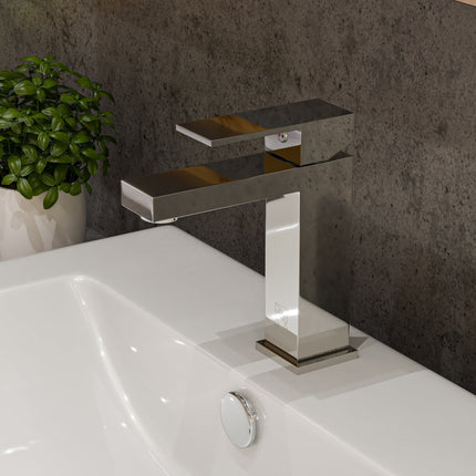 ALFI brand AB1229-PC Polished Chrome Square Single Lever Bathroom Faucet ALFI brand