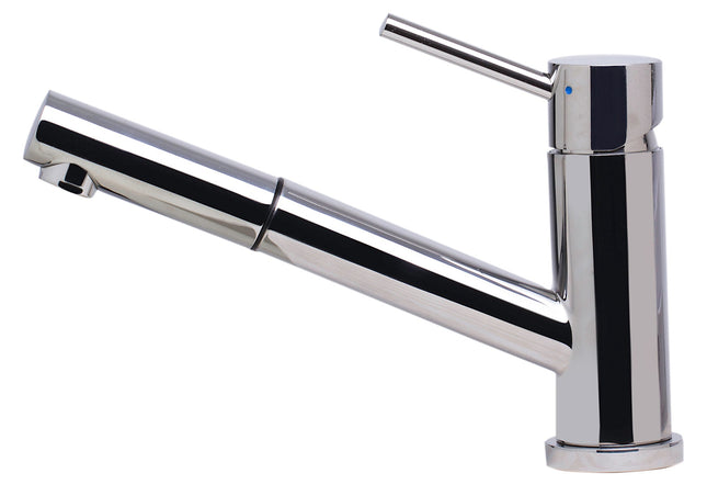 ALFI brand AB2025-PSS Solid Polished Stainless Steel Pull Out Single Hole Kitchen Faucet Alfi Brand