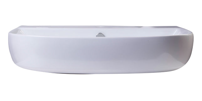 ALFI brand AB112  28" White D-Bowl Porcelain Wall Mounted Bath Sink ALFI brand