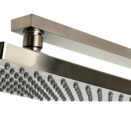 ALFI brand AB2830-BN Brushed Nickel 2 Way Thermostatic Square Shower Set Alfi Brand