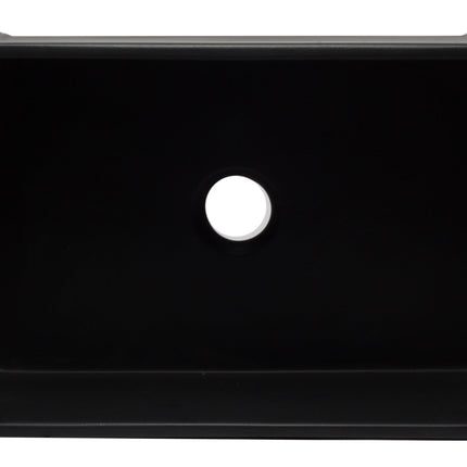 ALFI brand AB3020SB-BM 30 inch Black Reversible Single Fireclay Farmhouse Kitchen Sink Alfi Brand