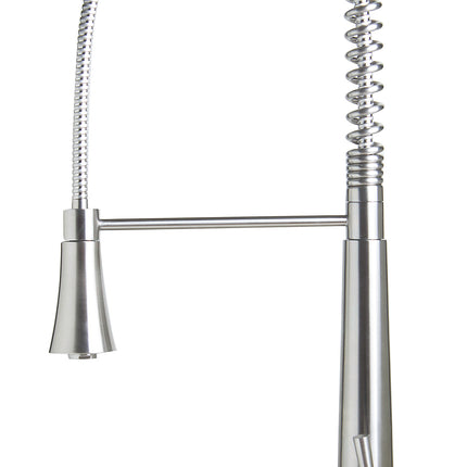 ALFI brand AB2039S Solid Stainless Steel Commercial Spring Kitchen Faucet