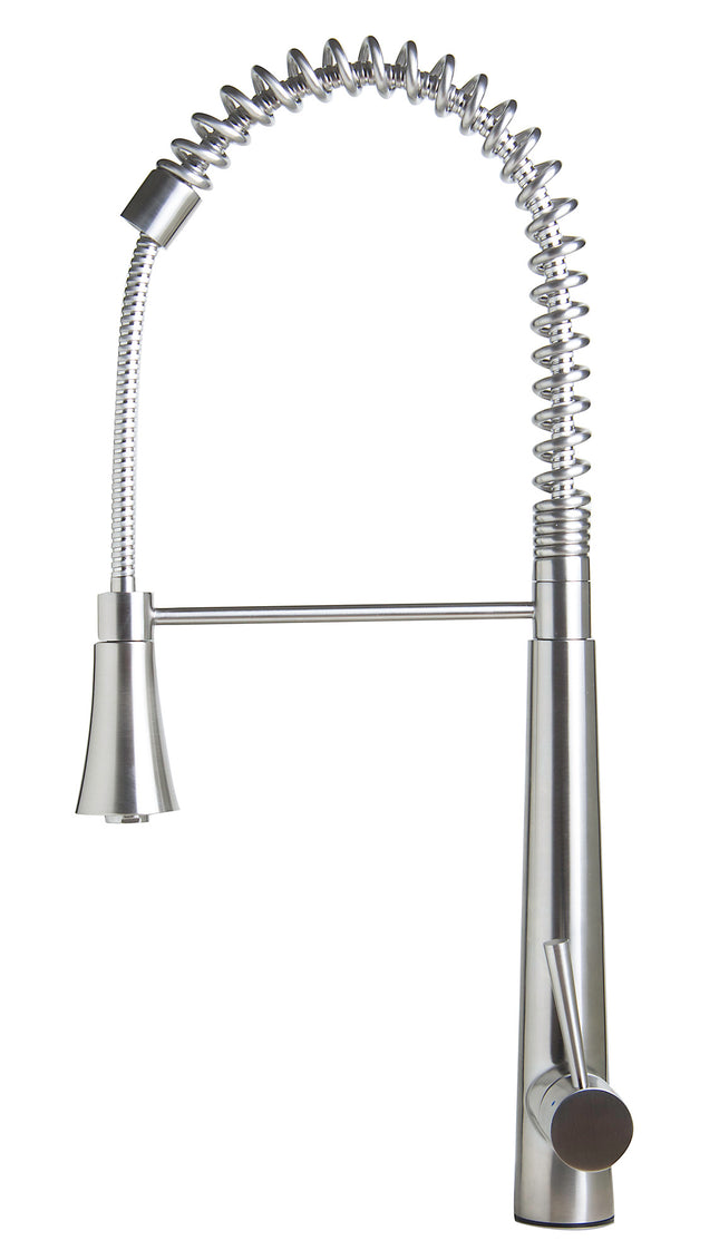 ALFI brand AB2039S Solid Stainless Steel Commercial Spring Kitchen Faucet