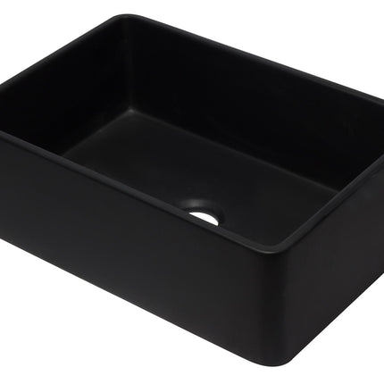 ALFI brand AB3020SB-BM 30 inch Black Reversible Single Fireclay Farmhouse Kitchen Sink Alfi Brand