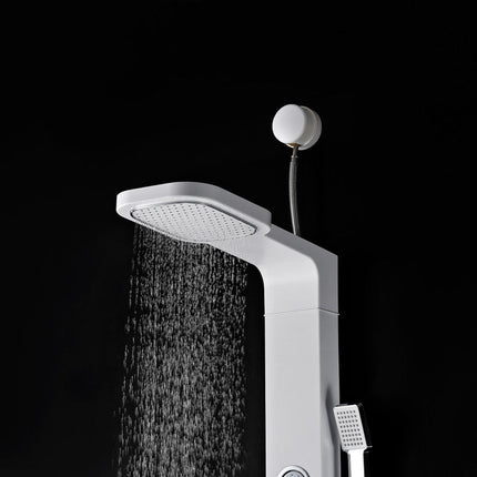 ANZZI Inland Series 44 in. Full Body Shower Panel System with Heavy Rain Shower and Spray Wand in White SP-AZ062 Anzzi