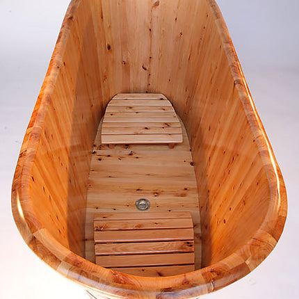 ALFI brand AB1105 63" Free Standing Cedar Wooden Bathtub ALFI brand