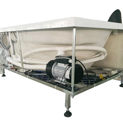 EAGO AM161-R  5' Single Person Corner White Acrylic Whirlpool Bath Tub - Drain on Right