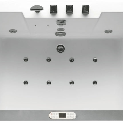 EAGO AM196ETL 6 ft Clear Rectangular Acrylic Whirlpool Bathtub for Two
