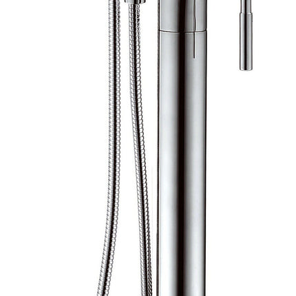 ALFI brand AB2534-PC Polished Chrome Single Lever Floor Mounted Tub Filler Mixer w Hand Held Shower Head Alfi Brand
