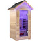 2-Person Outdoor Cabin Sauna in Red Cedar and Hemlock with Far Infrared, Starry Night Lights, and Touch Pad Controller SteamSpa
