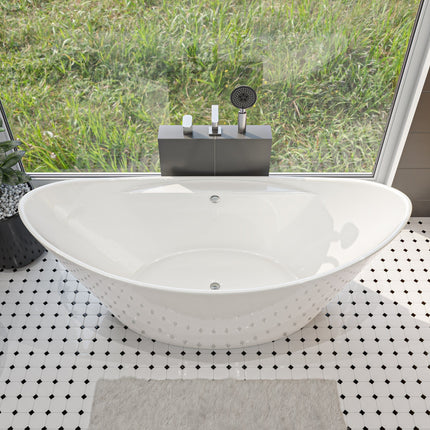 ALFI brand AB2703-BN Brushed Nickel Deck Mounted Tub Filler and Round Hand Held Shower Head Alfi Brand