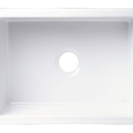 ALFI brand AB2418SB-B 24" Biscuit Smooth Thick Wall Fireclay Single Bowl Farm Sink Alfi Brand