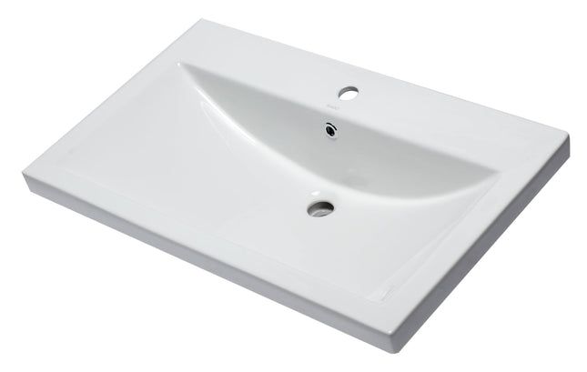EAGO BH001 White Ceramic 32"x19" Rectangular Drop In Sink EAGO