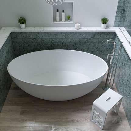 ALFI brand AB2534-PC Polished Chrome Single Lever Floor Mounted Tub Filler Mixer w Hand Held Shower Head Alfi Brand