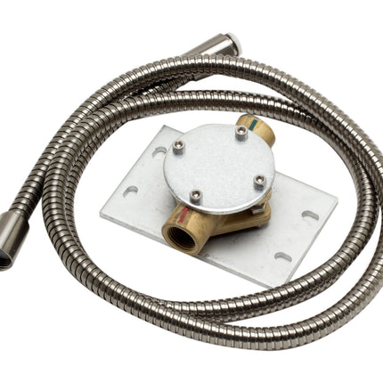 ALFI brand AB2180-BN Brushed Nickel Single Lever Floor Mounted Tub Filler Mixer w Hand Held Shower Head Alfi Brand