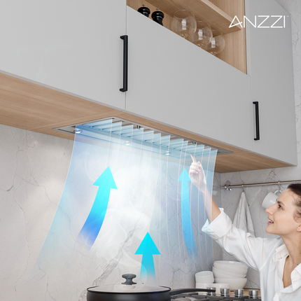 ANZZI 30-Inch 600 CFM 3-Speed Stainless Steel Convertible Residential Insert Range Hood with LED Lamp Anzzi