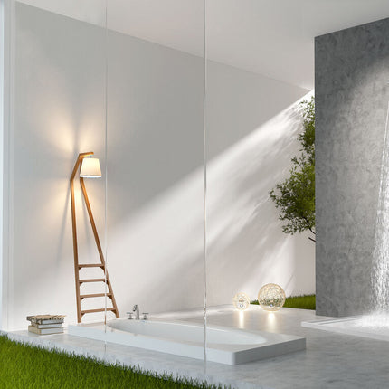 ANZZI Sans 40 in. Full Body Shower Panel with Heavy Rain Shower and Spray Wand in Brushed Steel SP-AZ077 Anzzi