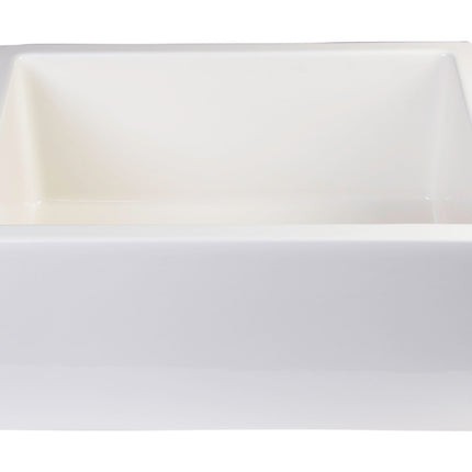 ALFI brand AB2418SB-B 24" Biscuit Smooth Thick Wall Fireclay Single Bowl Farm Sink Alfi Brand