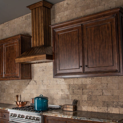 ZLINE 30" Wooden Convertible Vent Wall Mount Range Hood in Rustic Light Finish - Includes Motor (KPLL-30)