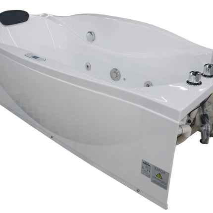 EAGO AM189ETL-R 6 ft Left Drain Acrylic White Whirlpool Bathtub w Fixtures