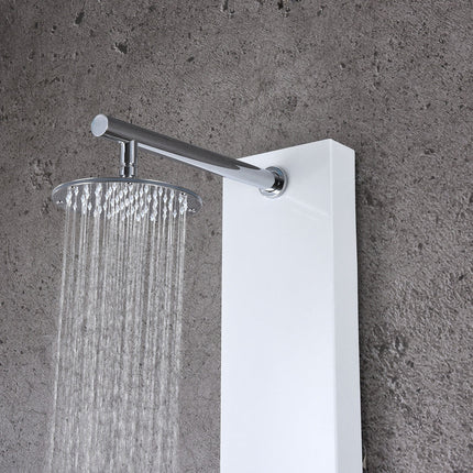 ANZZI Donna 60 in. 6-Jetted Full Body Shower Panel with Heavy Rain Shower and Spray Wand in White SP-AZ028 Anzzi