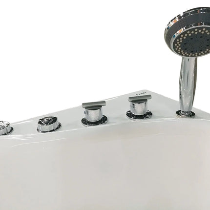 EAGO AM175-R  5' White Acrylic Whirlpool Bathtub - Drain on Left