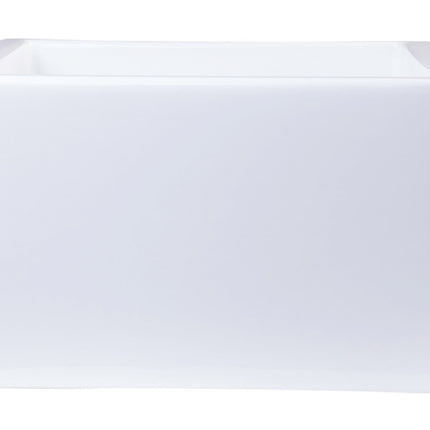 ALFI brand AB2418ARCH-W 24" White Arched Apron Thick Wall Fireclay Single Bowl Farm Sink Alfi Brand