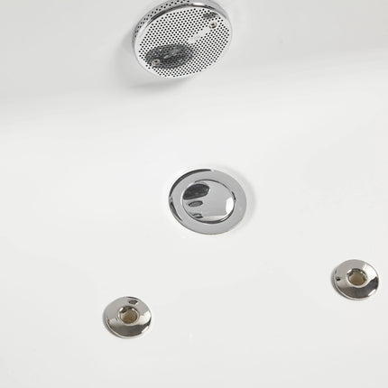 EAGO AM196ETL 6 ft Clear Rectangular Acrylic Whirlpool Bathtub for Two