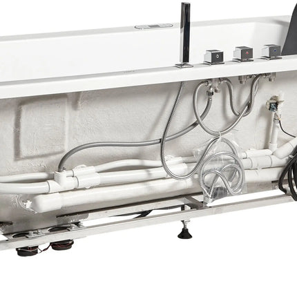 EAGO AM154ETL-R5 5 ft Acrylic White Rectangular Whirlpool Bathtub w Fixtures