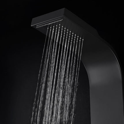 ANZZI Level Series 66 in. Full Body Shower Panel System with Heavy Rain Shower and Spray Wand in Black SP-AZ056 Anzzi