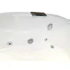 EAGO AM189ETL-L 6 ft Right Drain Acrylic White Whirlpool Bathtub w Fixtures