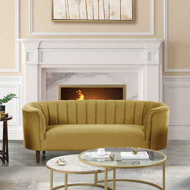 ACME LV00163 Millephri Yellow Sofa ACME Furniture