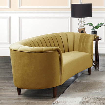 ACME LV00164 Millephri Yellow Loveseat