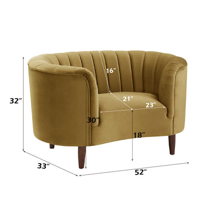 ACME LV00165 Millephri Yellow Chair  7