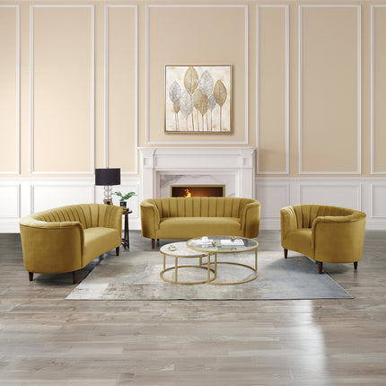 ACME LV00165 Millephri Yellow Chair  6