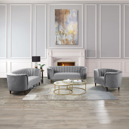 ACME LV00167 Millephri Gray Loveseat  6