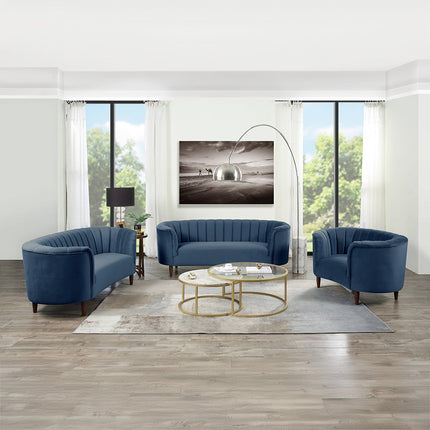 ACME LV00171 Millephri Blue Chair  6