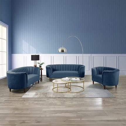 ACME LV00171 Millephri Blue Chair  7