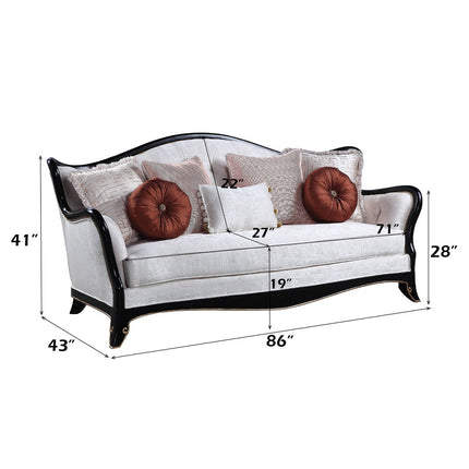 ACME LV00251 Nurmive Sofa with 7 Pillows  6