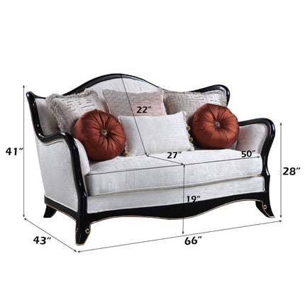 ACME LV00252 Nurmive Loveseat with 6 Pillows  5
