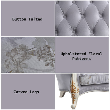 ACME LV00254 Galelvith Sofa with 6 Pillows  8